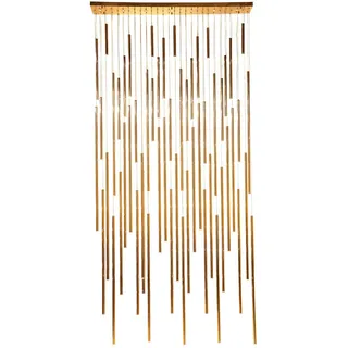 Kare Design Hängeleuchte Living Vegas Deluxe Brass LED, Luxus Hängelampe, Baldachin Metall Edelstahl poliert, Gold, 320x154x21cm (H/B/T)