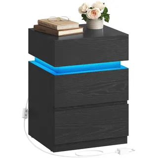VASAGLE Nachtschrank Kailyn 40 x 35 x 55 cm Schwarz