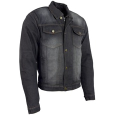 Bild Jeans Motorradjacke mit Aramid 6 Taschen, Schwarz