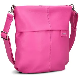 Zwei Damen Handtasche Mademoiselle.M M90 Umhängetasche 6 Liter klassische Crossbody Bag, weiches Kunstleder, Schulter-Tasche inklusive zweitem kurzen Gurt (pink)