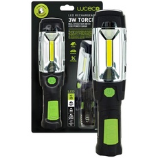 Luceco LED Arbeitsleuchte 3 Watt, Wiederaufladbare 300 Lumen Taschenlampe fur Werkstatt, Reparateur und Camping, Inspektionsleuchten met Magnet