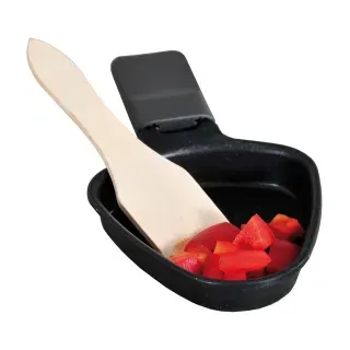 Kesper Buchenholz Raclette-Spachtel Set, 8-teilig, Holzlöffel zur Aufnahme von Speisen, 1 Set, Maße (H x B x T): 3 x 13 x 4 mm