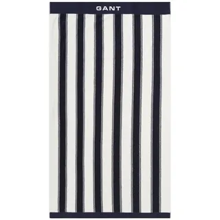 Strandtuch GANT "Strandtuch YACHT STRIPE BEACH TOWEL 1er Pack", blau (dunkelblau), B:100cm, Obermaterial: 100% Baumwolle CO., Handtücher, Strandtuch