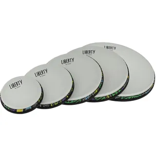 GEWA Liberty Frame Drums Timeline Set: 6", 8", 10", 12", 14" - Muster: Karibik Finish