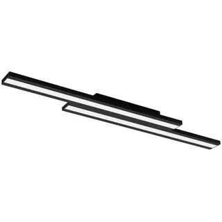 Eglo Deckenleuchte , Schwarz, Weiß , Metall, Kunststoff , länglich , 16x5x116 cm , Farbwechsler, ZigBee-Technologie, Smartphone-Steuerung , Lampen & Leuchten, Leuchtenserien