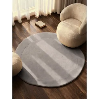 Villeroy & Boch »Wollteppich Kari« rund 17 mm Höhe Handgewebt, Wolle, Bordüre, Einfarbig, Läufer, Wohnzimmer, Organisch