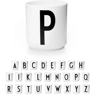 Design Letters Tasse A–Z Weiß | Geschenk Mama & Papa | Muttertag & Vatertag Geschenk | Geburtstagsgeschenk für Männer & Frauen | Kaffeetassen, Kaffeebecher Porzellan | Weiße Tassen 250 Ml