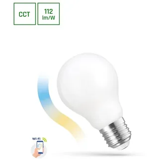 E27 WLAN LED Leuchtmittel 5W 560lm COG CCT+DIM MILKY WOJ+14419
