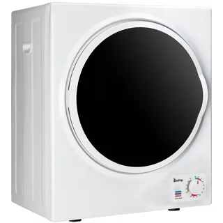 ROVSUN 2.5 KG Ablufttrockner Wäschetrockner Mini Trockner Trockenmaschine Kompakt-Trockner Mechanische Steuerung Edelstahl-Trommel & ABS 850W, Weiß