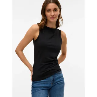 Shirttop VERO MODA "VMPANDA MODAL SL TOP JRS NOOS", Damen, Gr. XL, schwarz, Jersey, Obermaterial: 48% Baumwolle, 48% Modal, 4% Elasthan, unifarben, figurbetont normal, U-Boot-Ausschnitt, Tops Shirttop, Baumwollmischung, slim fit, Topseller