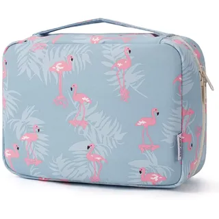 Narwey Kulturtasche Damen - Kulturtasche Zum Aufhängen, Kulturbeutel für Damen & Herren Kosmetiktasche - Waschtasche (Flamingo)
