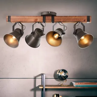 Brilliant Decca 4-flg. schwarz stahl, Holz