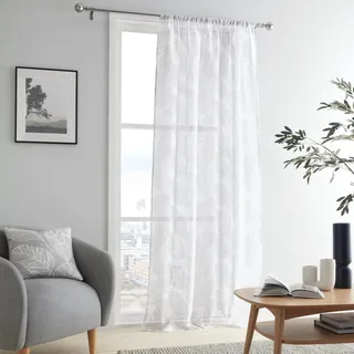Fusion - Matteo Voile-Panel mit Schlitz, 140 x 137 cm, Grau