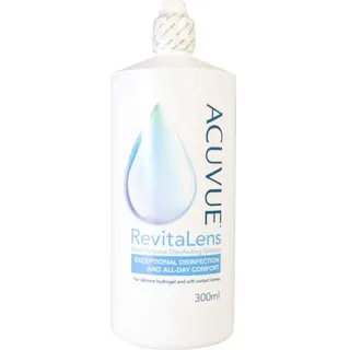 ACUVUE RevitaLens MPDS – Pflegemittel und Reiniger für weiche Kontaktlinsen – Wirkt mehr als 16 Stunden – Vorteilspack – 1 x 300 ml + 1 Behälter