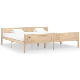 vidaXL Massivholzbett Kiefer 200x200cm (322102)