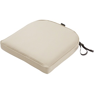 Classic Accessories Montlake FadeSafe Wasserabweisendes Stuhlkissen für den Außenbereich, 50,8 x 50,8 x 5,1 cm, Antikbeige, Outdoor-Stuhlkissen, Terrassenkissen