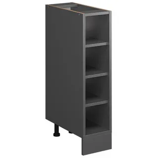 Vicco Küchenregal R-Line Anthrazit 20 cm ohne Arbeitsplatte , Anthrazit, Anthrazit , Holzwerkstoff , 3 Fächer , Rechteckig , 20x81.6x44 cm , Küchen, Küchenmöbel, Küchenschränke, Küchenunterschränke