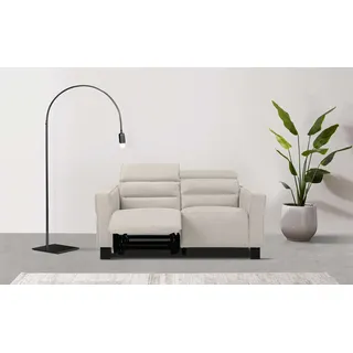OTTO home 2-Sitzer "Carpari Webstoff, 162 cm, man./elektr. Relaxfunktion" (USB A/C), sowie Kopfteilverstellung, creme