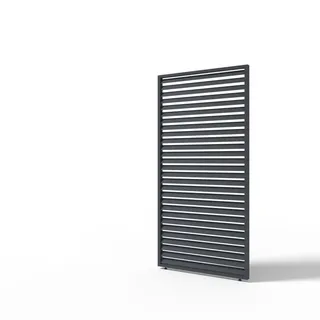 Gardenson Pergola-Seitenteil , Graphitfarben , Metall , 123.5x233.5x6.5 cm , Sonnenschutz, Pavillons