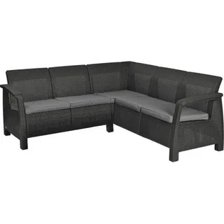Gartenmöbel Keter Corfu Relax Ecksofa graphit - Grau