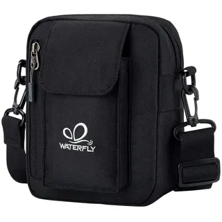 WATERFLY Umhängetasche Schultertasche Messenger Bag: Herrentasche Zum Umhängen Klein Herren Handy Sling Tasche Männer Shoulder Crossbag Brusttasche Damen Crossbody Handytasche