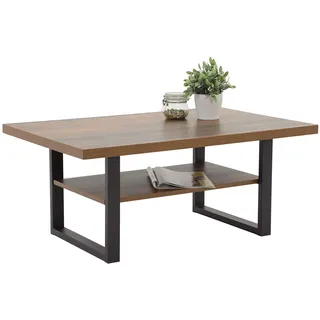 Hela Couchtisch Anton, Holzwerkstoff melaminbeschichtet, Oldwood, Metallgestell, 105 x 69 x 45cm