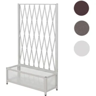 Alu-Rankgitter HWC-G21, Scherengitter Rankhilfe Blumenkasten Pflanzkübel, Stahl 152x90x35cm ~ weiß