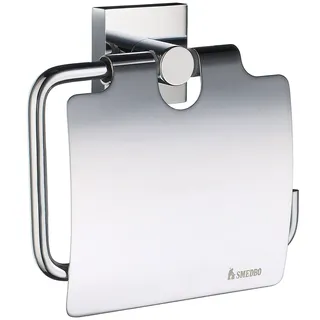 Smedbo "House" verchromtem Toilettenpapierhalter mit Deckel, silber