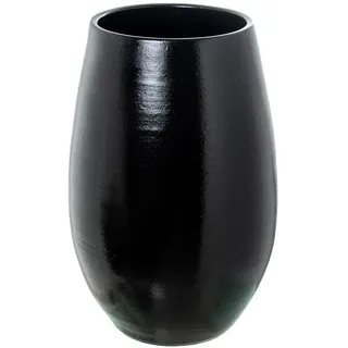 Bodenvase aus Keramik, schwarz, glänzend, 60 x 60 x 51 cm