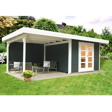 Bild von Flachdachhaus Relax Lounge C 6,45 x 3,75 x 2,19 m hellgrau