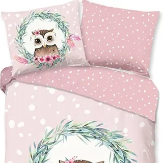 Muller Textiel Olwi Bettbezug - Pink - 140 x 220 cm - Rosa