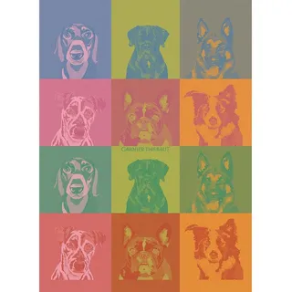 Garnier GARNIER-THIEBAUT Geschirrtuch Chiens 56 x 77 cm, Baumwolle,
