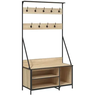 Kleiderständer mit Schuhablage Sonoma-Eiche 100x41x184 cm - Braun