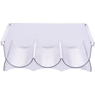 Galileo Flaschenhalter für Kühlschrank, 29,4 x 20,6 x 10 cm, 3 Fächer, PET-Kunststoff, transparent, ja. Ordnung