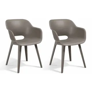 ALLIBERT Akola Gartenstuhl 55 x 57 x 80 cm cappuccino 2 St.