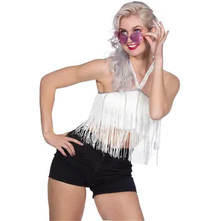 WILBERS & WILBERS 6452 - Festival Top mit Fransen, bauchfreies Oberteil für Damen, Party Outift