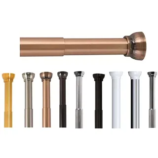 Spirella Teleskopstange Kreta | Duschvorhangstange ohne Bohren | Spannstange, durch Drehen verstellbar, sicherer Halt | als Duschstange, Kleiderstange | Kupfer 125-220 cm, Aluminium, Brown