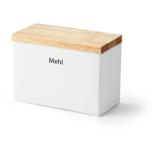 Continenta Vorratsdose Keramik weiß 20 x 10 x 14,5 cm