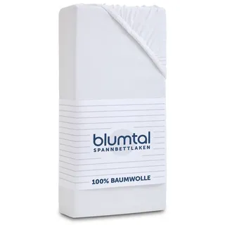 Blumtal Spannbettlaken Baumwolle-Jersey 140 x 200 cm weiß 1 St.