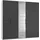 Drehtürenschrank Level by fresh to go 250 x 236 x 58 cm Weiß/Grau