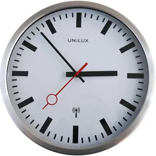 Unilux Station clock 35,0 cm 350 silber/schwarz