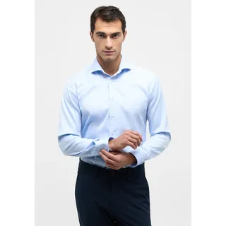 Eterna Langarmhemd »SLIM FIT« NON IRON (bügelfrei), blau