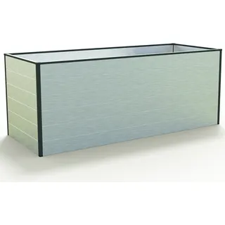 GFP Hochbeet Kräuter-Gemüse-Beet Aluminium CHRISTINA - 195x77x77cm - Aluminium eloxiert - Silber