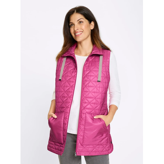 Steppweste CLASSIC BASICS, Damen, Gr. 48, pink (fuchsia), 100% Polyester, Wattierung:100% Polyester, unifarben, Westen Steppweste