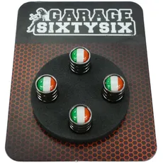 Garage-SixtySix 4 Ventilkappen Italien in Schwarzchrom/Modell: Detroit