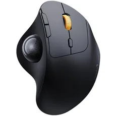 ProtoArc EM04 Kabellose Trackball Maus Bluetooth, 2.4GHz wiederaufladbare ergonomische Maus, 5 DPI einstellbar, Daumensteuerung, Multi-Geräte, für PC, iPad, Mac, Windows