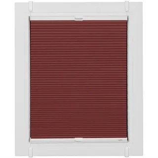 Plissee SUNLINES "Start-up Style Honeycomb", rot (ziegelrot, weiß, weiß), B:90cm H:65cm, Obermaterial: 100% Polyester, Plissees, Plissee, verspannt mit Simply-Fix Klemmträger, Wabenplissee, nach Maß