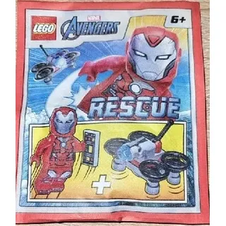 LEGO Marvel Superhelden Iron Man Schutz Mit Drone Papier Tasche Set 242217