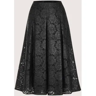 Midirock MADELEINE "Spitzenrock Eleganter Rock mit filigraner Spitze", Damen, Gr. 44, schwarz, Obermaterial: 48% Polyamid PA. 35% Baumwolle CO. 14% Viskose CV. 3% sonstige Fasern AF., Modern, Röcke Midirock
