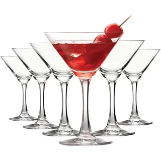 Tefrine 6-teiliges klassisches Mini-Martini-Glas-Set, mundgeblasen, 105 ml, Kristall-Cocktailgläser, perfekt für kosmopolitische Gimlets, Zuhause, Bar, Party